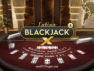 wolf777 BlackjackX Latino 1 Game Interface